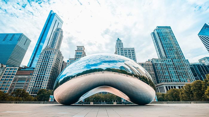 Cloud Gate sculpture - The Bean, Chicago