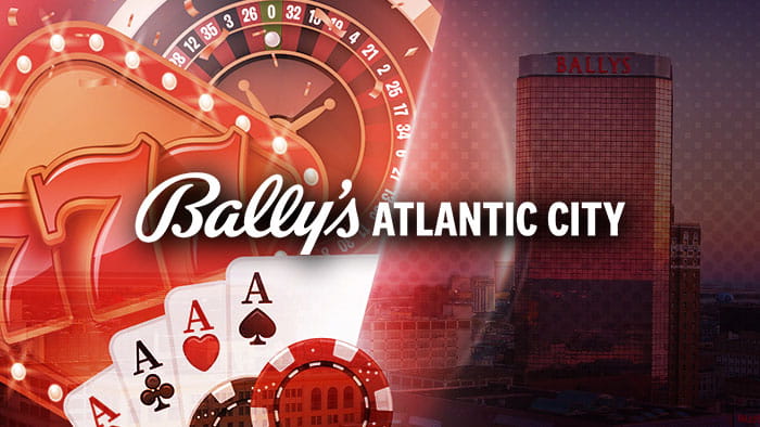 Bally’s Atlantic City Hotel And Casino logo with the hotel in the background