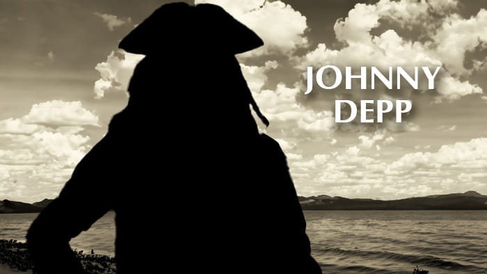 A silhouette representing Johnny Depp