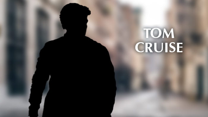 A silhouette representing Tom Cruise
