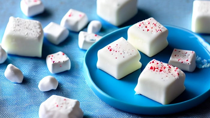 Thin slices of toothpaste laid out like mints