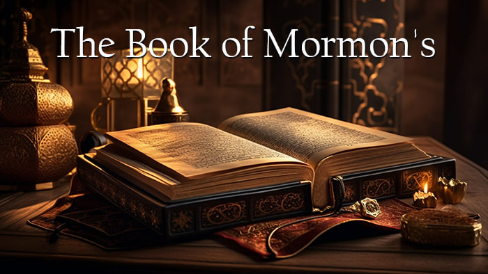 The Book of Mormon's printer's manuscript displayed in a secure and well-lit case, highlighting its historical and religious significance.