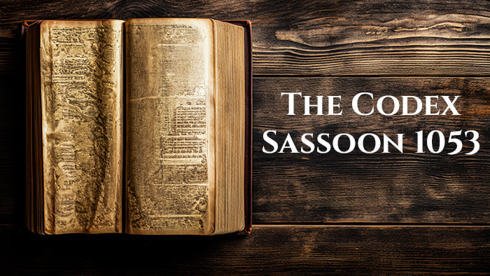 The Codex Sassoon 1053, a meticulously preserved ancient Hebrew Bible, displayed with reverence and awe.