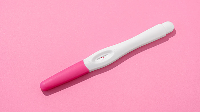 A pregnancy test symbolizing the one allegedly used by Britney Spears.