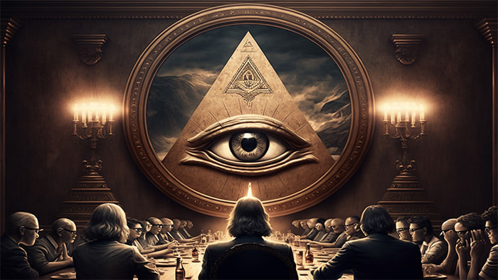 Symbolic representation of the Illuminati and the concept of a New World Order