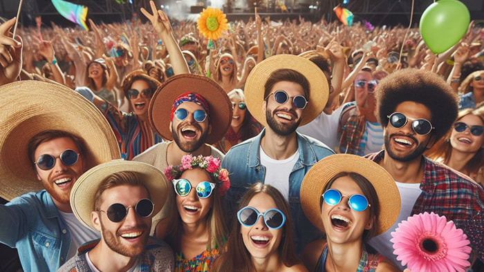 Festivalgoers enjoying a vibrant performance at Bonnaroo Music and Arts Festival