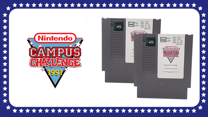 A vintage cartridge of Nintendo Campus Challenge, reflecting its competitive gaming legacy